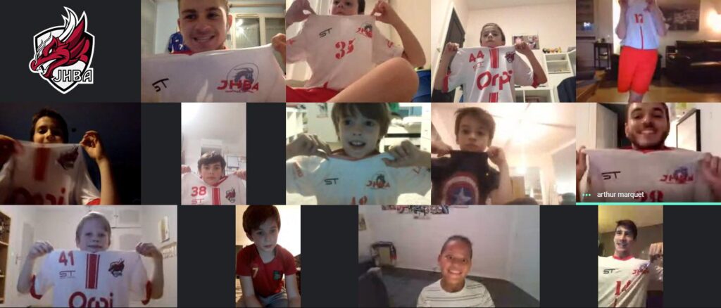 Photos d'adhérents du Joinville Handball exerçant une activité sportive durant et après le confinement